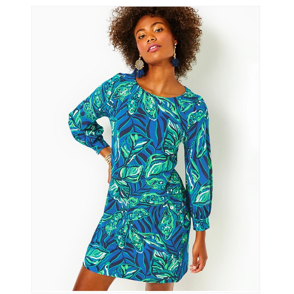 Lilly Pulitzer Indigo Breeze Shady Gators Dress